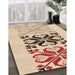 Patterned Navajo White Gold Rug in Family Room, pat642org