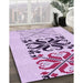 Machine Washable Transitional Orchid Purple Rug in a Family Room, wshpat642pur