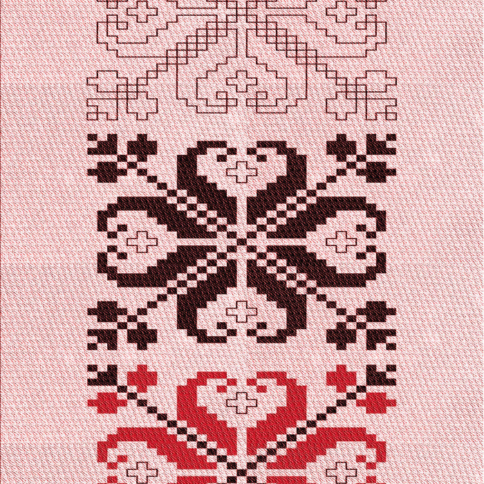 Patterned Red Rug, pat642rd