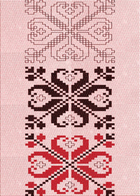 Machine Washable Transitional Red Rug, wshpat642rd