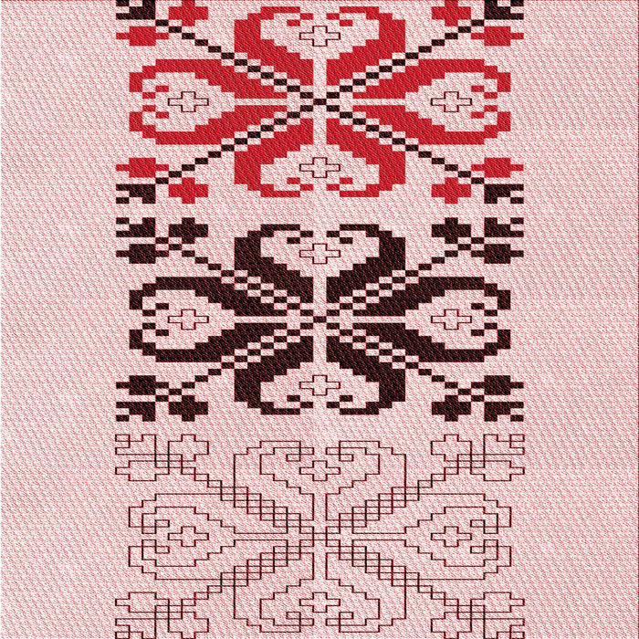 Round Patterned Red Rug, pat642rd