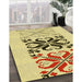 Machine Washable Transitional Sun Yellow Rug in a Family Room, wshpat642yw