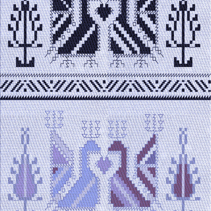 Patterned Lavender Blue Rug, pat643blu