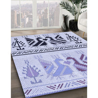 Patterned Lavender Blue Rug, pat643blu