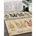 Machine Washable Transitional Vanilla Gold Rug in a Family Room, wshpat643brn