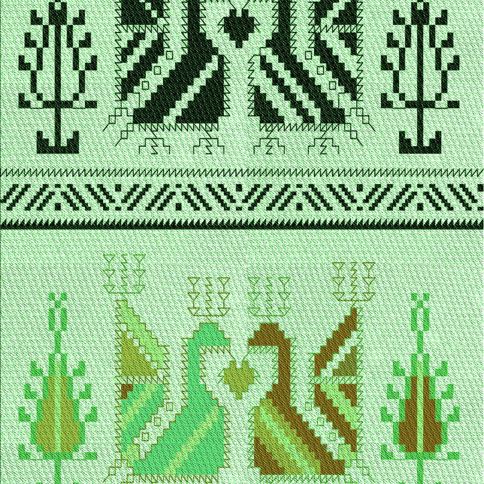 Patterned Mint Green Rug, pat643grn