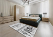 Patterned Gray Rug in a Bedroom, pat643gry