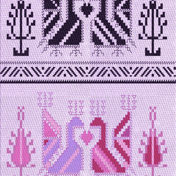 Machine Washable Transitional Medium Orchid Purple Rug, wshpat643pur