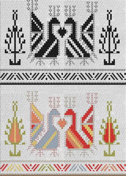 Patterned Off White Beige Novelty Rug, pat643