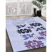 Machine Washable Transitional Lavender Blue Rug in a Family Room, wshpat644blu