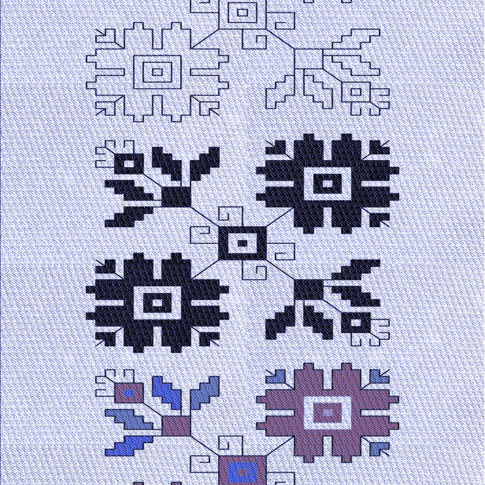 Patterned Lavender Blue Rug, pat644blu