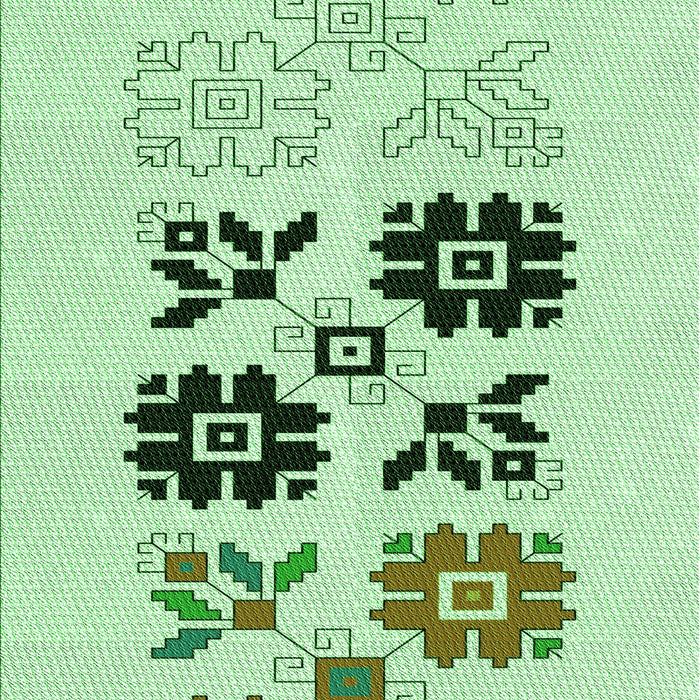 Patterned Mint Green Rug, pat644grn