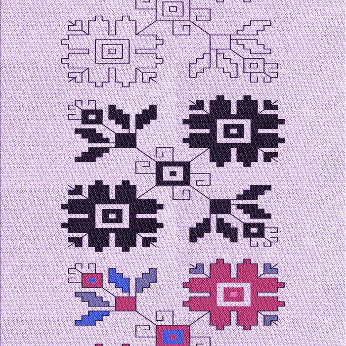 Patterned Medium Orchid Purple Rug, pat644pur