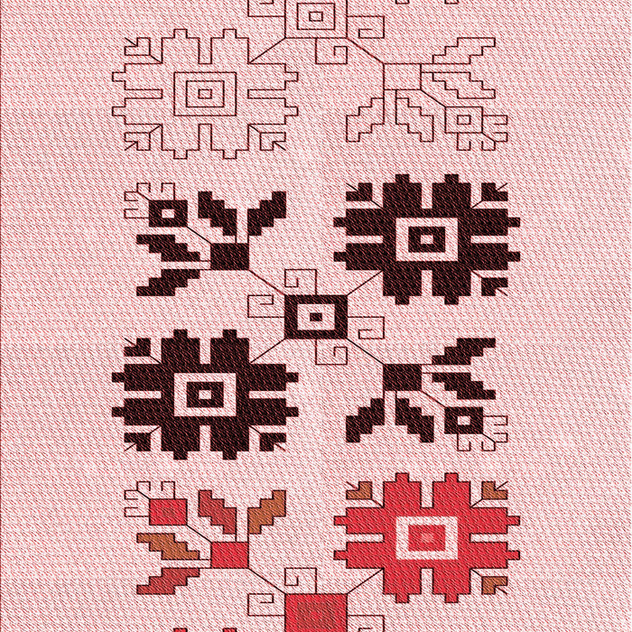 Machine Washable Transitional Red Rug, wshpat644rd