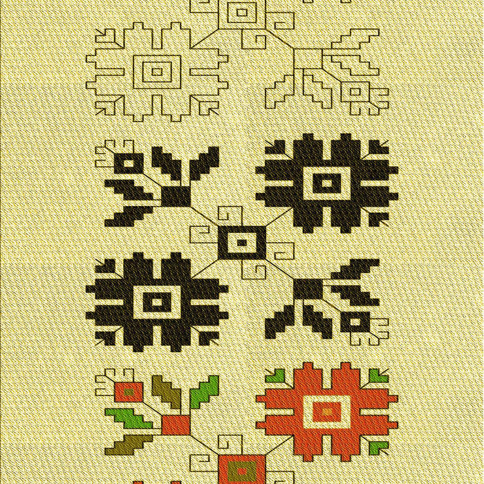 Patterned Sun Yellow Rug, pat644yw