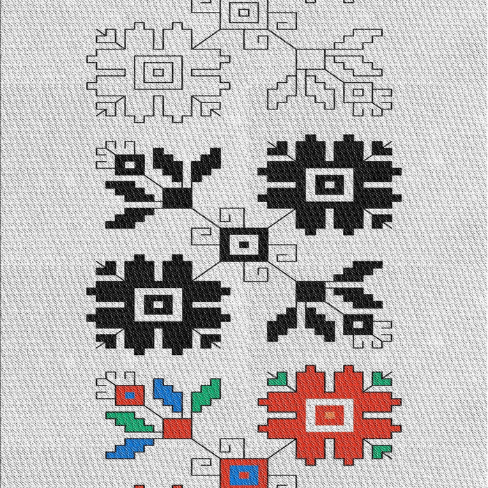 Patterned Granite Gray Novelty Rug, pat644