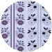 Square Machine Washable Transitional Lavender Blue Rug in a Living Room, wshpat645blu