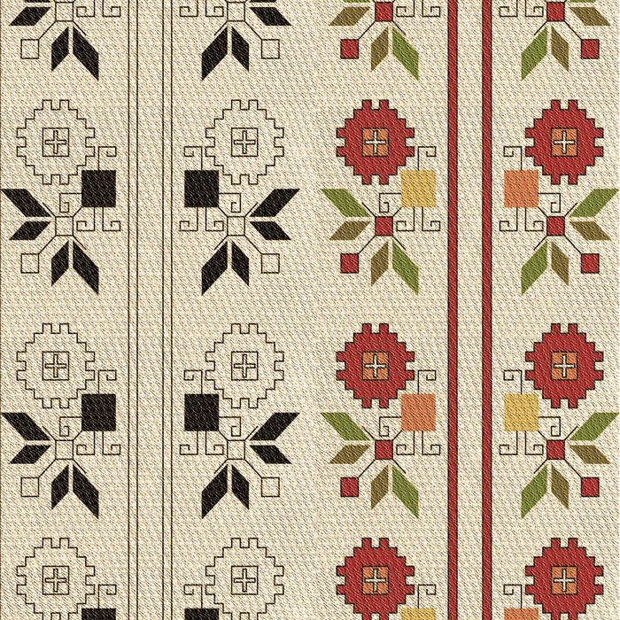 Patterned Vanilla Gold Rug, pat645brn