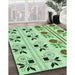 Machine Washable Transitional Green Rug in a Family Room, wshpat645grn