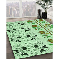 Patterned Green Rug, pat645grn