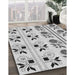 Patterned Platinum Gray Rug in Family Room, pat645gry