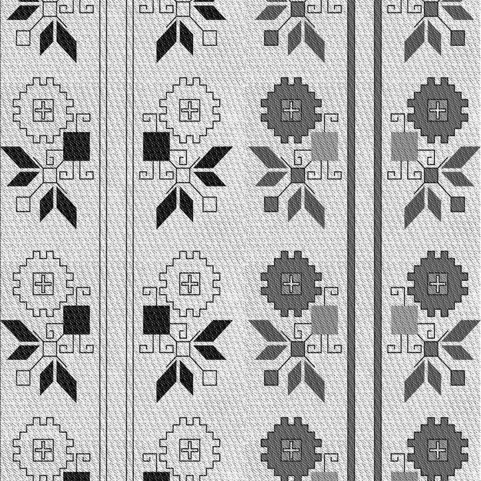 Machine Washable Transitional Platinum Gray Rug, wshpat645gry