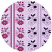 Square Machine Washable Transitional Orchid Purple Rug in a Living Room, wshpat645pur