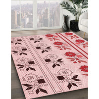 Patterned Red Rug, pat645rd