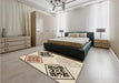Patterned Wheat Beige Rug in a Bedroom, pat646brn