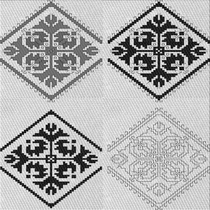 Round Patterned Platinum Gray Rug, pat646gry