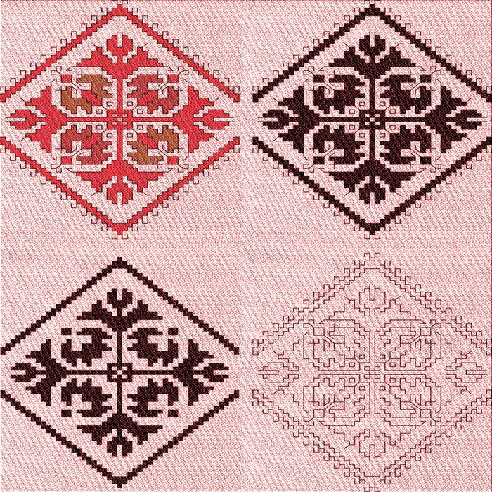 Round Patterned Light Rose Pink Rug, pat646rd