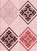 Patterned Light Rose Pink Rug, pat646rd