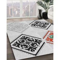 Patterned Off-White Novelty Rug, pat646