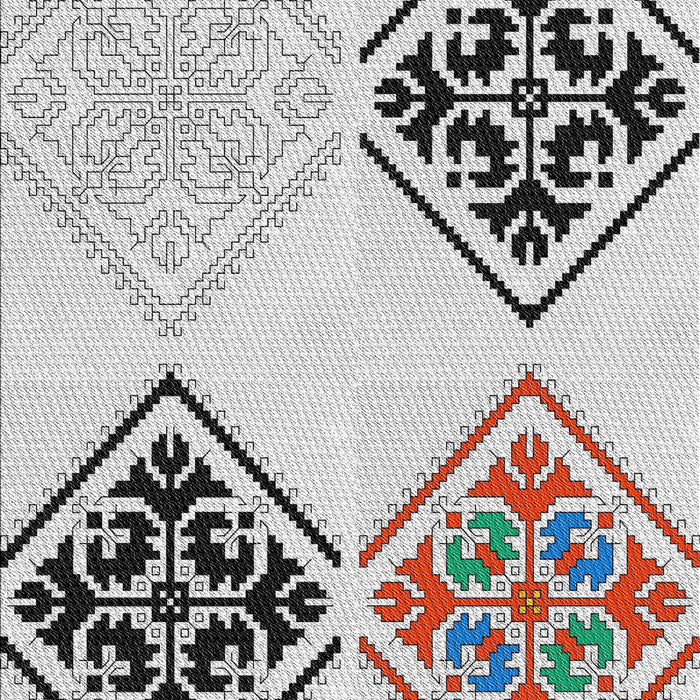 Patterned Off-White Novelty Rug, pat646