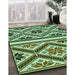 Machine Washable Transitional Light Green Rug in a Family Room, wshpat647grn