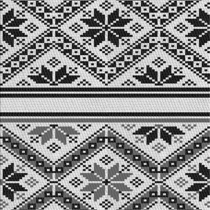 Patterned Dark Gray Black Rug, pat647gry