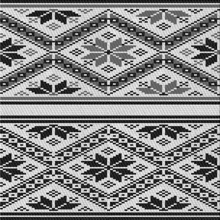 Round Patterned Dark Gray Black Rug, pat647gry