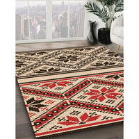 Patterned Pastel Orange Rug, pat647org