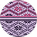 Square Patterned Blossom Pink Rug, pat647pur