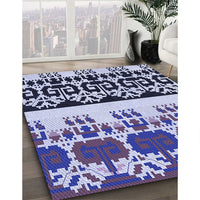 Patterned Blue Rug, pat648blu