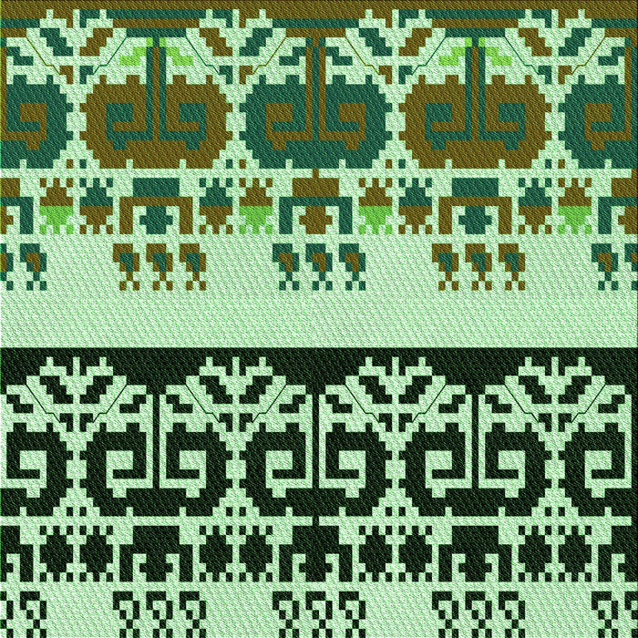 Round Patterned Light Green Rug, pat648grn