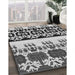 Machine Washable Transitional Black Rug in a Family Room, wshpat648gry