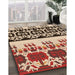 Machine Washable Transitional Saffron Red Rug in a Family Room, wshpat648org