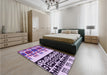 Patterned Purple Rug in a Bedroom, pat648pur