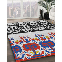 Patterned Light Gray Novelty Rug, pat648