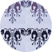 Square Machine Washable Transitional Lavender Blue Rug in a Living Room, wshpat649blu