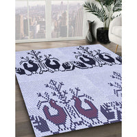 Patterned Lavender Blue Rug, pat649blu