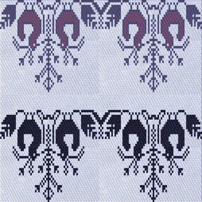 Round Patterned Lavender Blue Rug, pat649blu