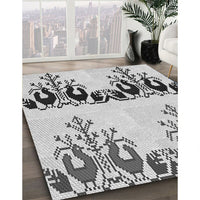 Patterned Platinum Gray Rug, pat649gry