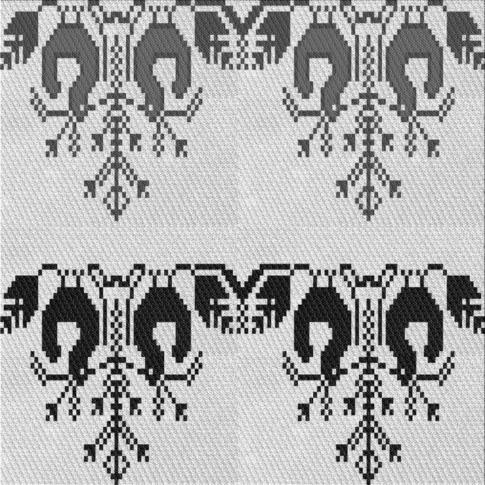 Round Patterned Platinum Gray Rug, pat649gry